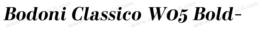 Bodoni Classico W05 Bold字体转换